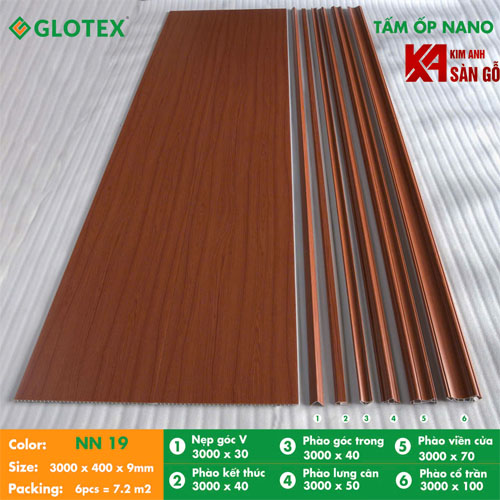 Tấm Ốp Tường Nano Glotex NN19